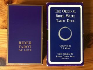 Rare Rider Tarot De Luxe English W/ Gold Gilt (rider Waite) Oop Htf