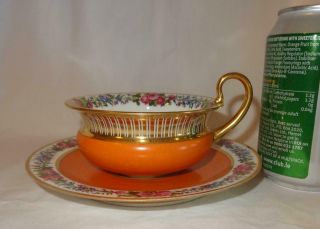 19th Century Empire Period SEVRES French Etruscan Cup & Saucer - Rare Colour 2