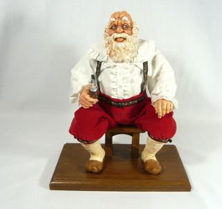 Rare Simpich Character Doll 1987 Santa Claus Taking A Break Ltd Edition 187/1000