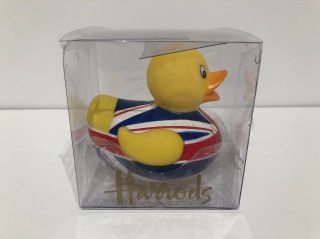 RARE Harrods Union Jack Rubber Duck 3