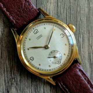 Very Rare & Exquisite 1940s E.  Moser Goldtone Swiss Mechanical Watch - Running