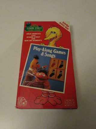 Sesame Street Play Along Games & Songs (vhs,  1986) Big Bird Bert Ernie Rare