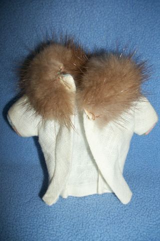 Vintage Vogue Jill,  Little Miss Revlon,  Other Glamour Dolls Jacket W/ Real Fur