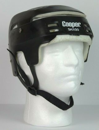 Vintage Cooper Sh100 Senior Hockey Helmet Black Hurling Rare 70s Vtg