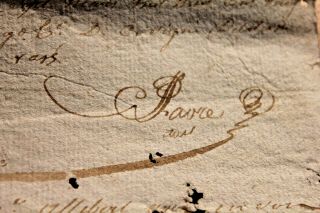 1826 Manuscript Document With Uncommon Signature Watermarked A