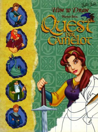 Quest For Camelot Drawing Book Rare X2