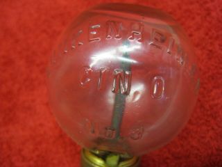 Antique Lunkeheimer Oiler No.  3 Round Glass w/ Brass Fitting Hit & Miss Engine 2