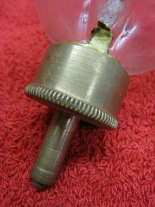Antique Lunkeheimer Oiler No.  3 Round Glass w/ Brass Fitting Hit & Miss Engine 3