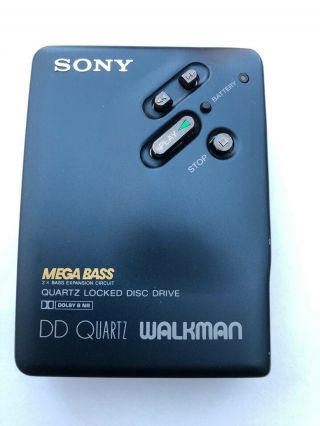 Extremely Rare Sony Wm - Dd33 Rare Color Blue,  Restored