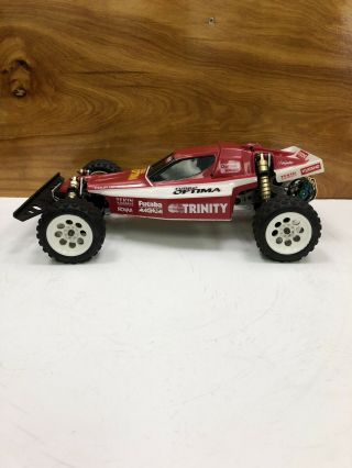 Vintage Kyosho Turbo Optima 4wd Buggy - Le Mans 480t Race Motor - Very Rare