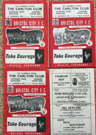 Bristol City v Man City Programme Div 2 1965 - 66 RARE 2