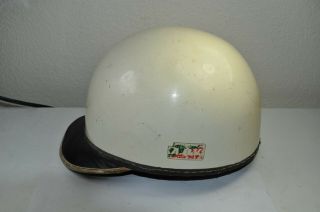 Vintage A.  G.  V.  Agv Helmet With Duckbill Style Visor - Made In Italy -