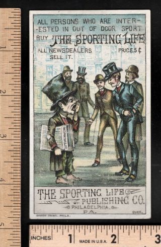 Sporting Life Publishing Gray Bottom Newsboy Sports Rare Trade Card