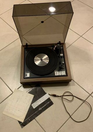 1976 Vintage Garrard Gt - 55 Stereo Turntable Great Complete Rare