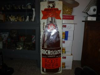 Rare Richardson Root Beer Soda Pop 40 " X 12 " Metal Sign World Fair Reference