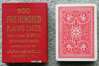 Antique Uspcc 1896 No.  500 Playing Cards " Dragon " For Six Handed Game
