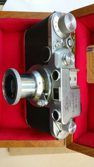 RARE Leica IIf 35mm Rangefinder Camera w 50mm f 3.  5 Elmar lens. 2