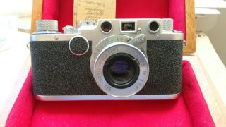 RARE Leica IIf 35mm Rangefinder Camera w 50mm f 3.  5 Elmar lens. 3