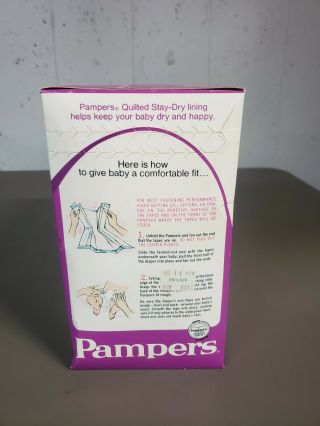 RARE 1970s Vintage Pampers Diapers Toddler Diapers XL Baby Purple 2