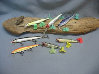 Vintage/old Fishing Lures - 7 Antique Baits - Rapala - Frenzy - Staysee - Scatter Rap