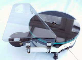 DUNLOP SYSTEMDEK 11 TURNTABLE FITTED WITH RARE HINGED DUST COVER 3
