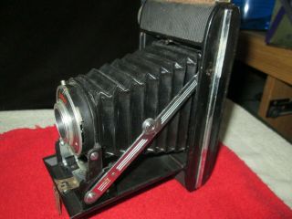 Antique Camera Ansco Viking,  With Old Leather Case And Box