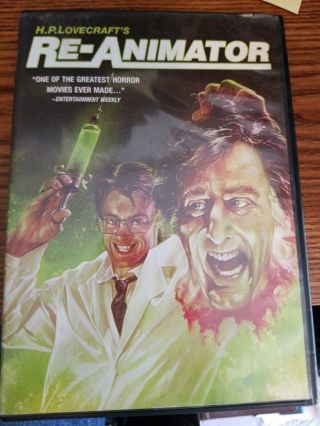 Re - Animator Dvd 1985 Anchor Bay Rare Oop West H P Lovecraft Horror Comedy Combs