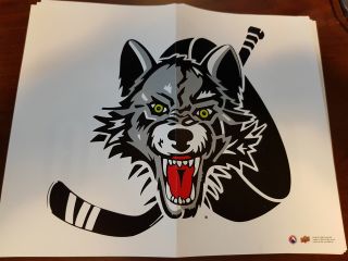 Chicago Wolves 2017 - 18 Ud Ahl 10 X 8 Team Mini Poster Rare Box Topper