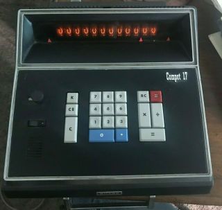 Rare Vintage Desktop Calculator Sharp Compet 17 (cs - 17b),  Nixie Tubes,