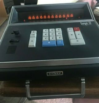 RARE Vintage Desktop Calculator SHARP Compet 17 (CS - 17B),  NIXIE Tubes, 2