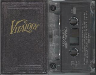 Pearl Jam - Vitalogy Rare Clear Tape 1994 Epic Canada Et 66900 Eddie Vedder
