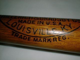 Old Louisville Slugger JIMMIE FOXX Bat 1930s RARE TRADE MARK REG HICKORY Red Sox 2