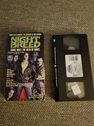 Night Breed Vhs 1990 Rare Clive Barker Horror Media