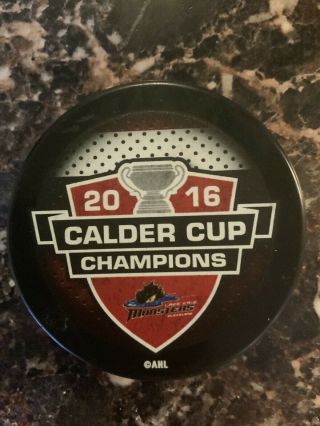 2016 Lake Erie Monsters Ahl Calder Cup Champions Champs Puck Hockey Rare