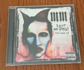 Marilyn Manson " Lest We Forget.  The Best Of " Rare 2004 Usa Cd Album (pa)