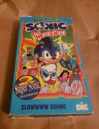 Adventures Of Sonic The Hedgehog Slowwww Going Rare & Oop Cartoon Dic Video Vhs