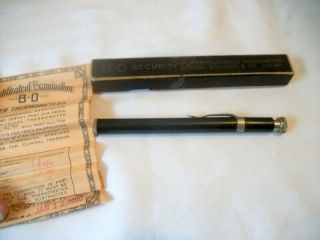 Antique 1930 Becton - Dickinson Clinical Thermometer With Case,  Box & Paperwork