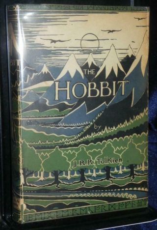 Rare The Hobbit J.  R.  R.  Tolkien 1957 9th Printing With Dust Jacket