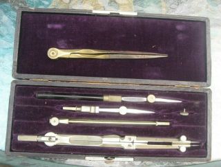 Vintage/antique 4 Piece Mechanical Drafting Tool Set - 1 Tool Added To The Set