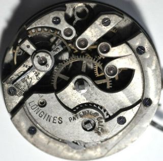 Antique Key Wind Longines Patented Click Pocket Watch Movement Part/repair P262