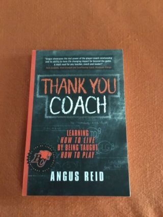 Thank You Coach Book By Angus Reid Cfl Football Bc Lions Rare