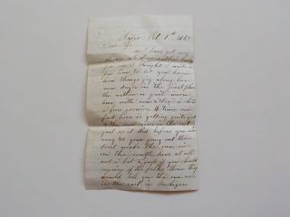 Antique Letter 1865 Democrats Civil War Era Scipio York Politics Stir Thick