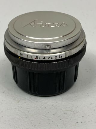 Very Rare Aires Camera Lens 1:1.  5 S Coral 4.  5cm TOKYO & Case 2