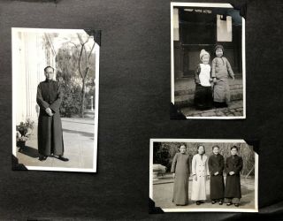 1920s China Photo Album W/ 49 Rare Photographs Street Scenes,  Workers,  Buildings