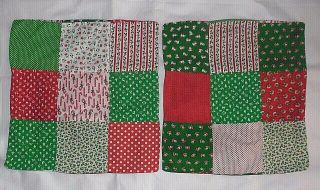 Vintage Christmas Quilt Square Throw Pillow Shams Cases Covers (599)