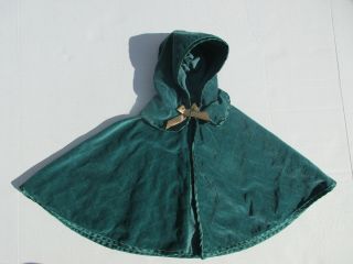 Vintage American Girl Doll Green Cape /coat / Jacket