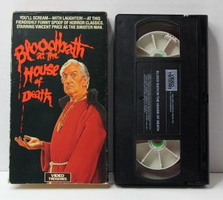Bloodbath At The House Of Death (vhs,  1989) Rare Oop Horror Vincent Price