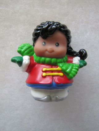 Fisher Price Little People Winter Christmas Girl Holiday Skating Skater Rare