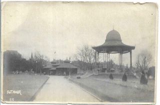 Antique Photo China 1920/30s Shanghai Bund Bandstand In The Park