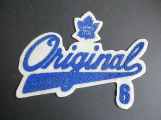 Rare Vintage Large Nhl Toronto Maple Leafs 6 Patch Logo Crest - 10 "